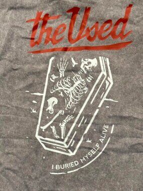 The Used Band Graphic Tee Small Gray Back Print Shirt